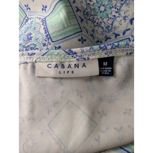 Cabana Life Geometric 3/4 Sleeve Stretch Shift Dress Size M - Picture 8 of 8